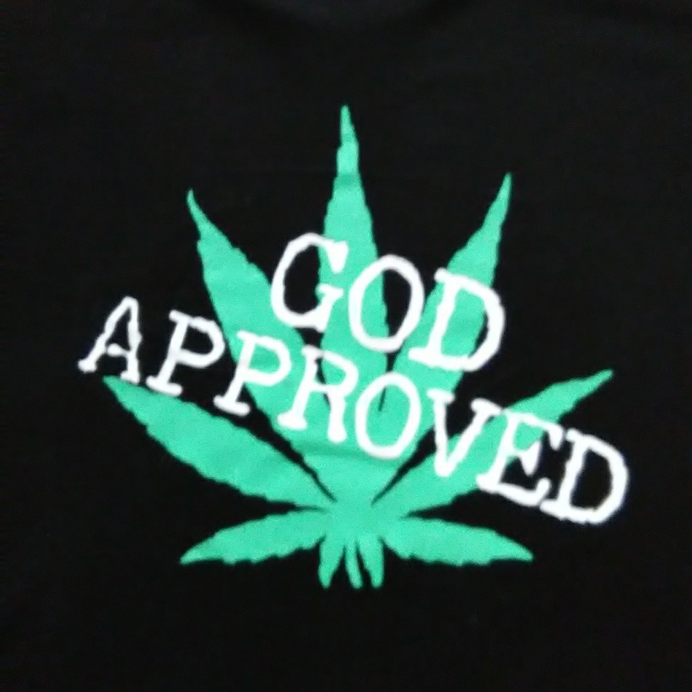 "God Approved" God Smokes Pot T-Shirt